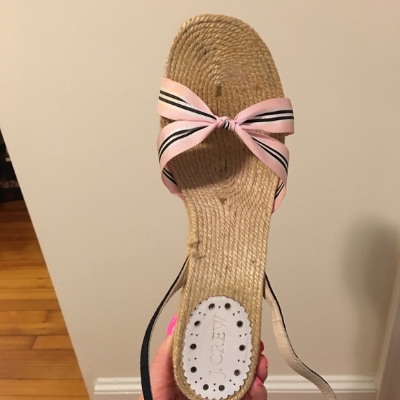 Gently used JCREW pink &blue espadrilles size 10. - Picture 6 of 8